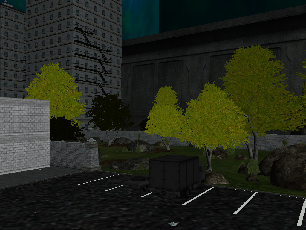 Some greenery, cars are not lighted properly Some greenery, cars are not lighted properly